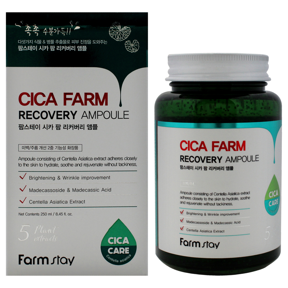 Cica Farm Recovery Ampoule by FarmStay for Unisex - 8.45 oz Treatment